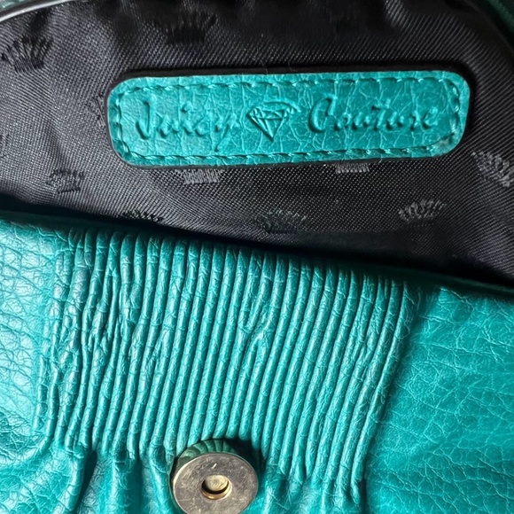 Juicy Couture Teal Turquoise Hobo Crossbody Purse Bag - Picture 8 of 9
